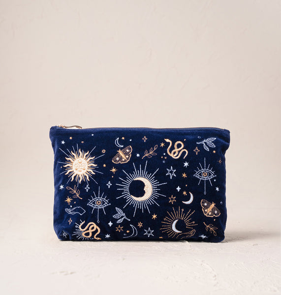 Elizabeth Scarlett Boho Mysticism Everyday Pouch - Navy