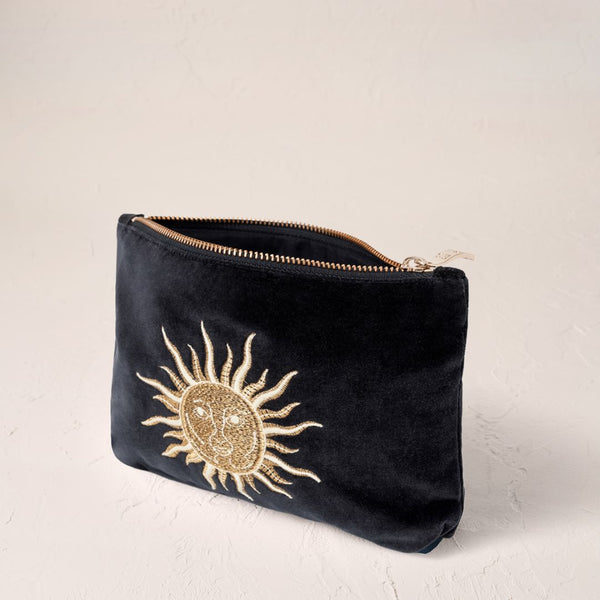 Elizabeth Scarlett Sun Goddess Mini Pouch - Charcoal
