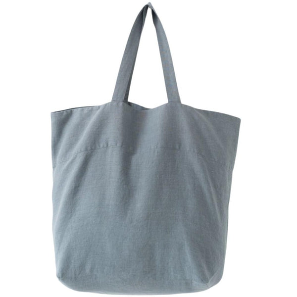 Linen Tote Bag - Blue Grey