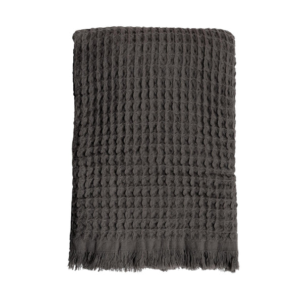 Luxe Waffle Bath Sheet - Charcoal Grey