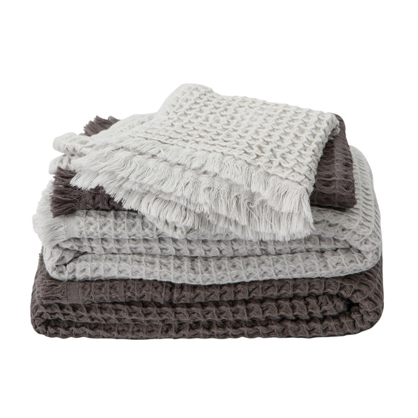 Luxe Waffle Bath Sheet - Charcoal Grey