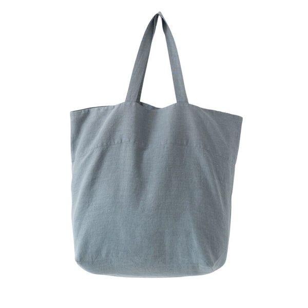 Linen Tote Bag - Blue Grey