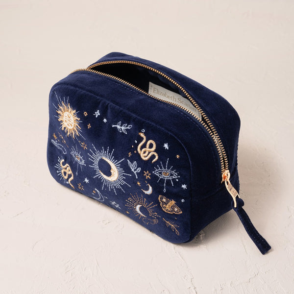 Elizabeth Scarlett Boho Mysticism Makeup Bag - Navy