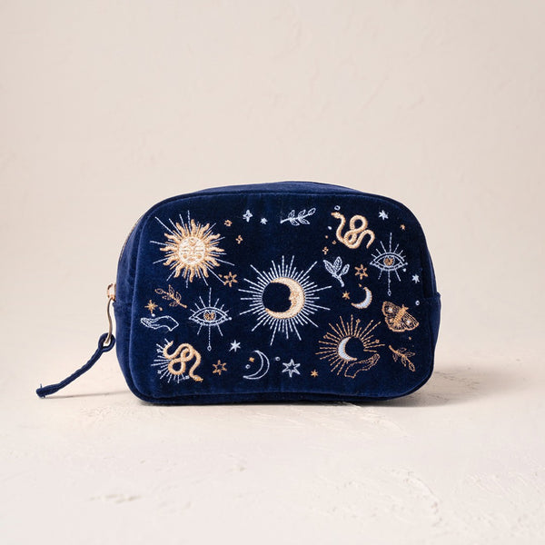 Elizabeth Scarlett Boho Mysticism Makeup Bag - Navy