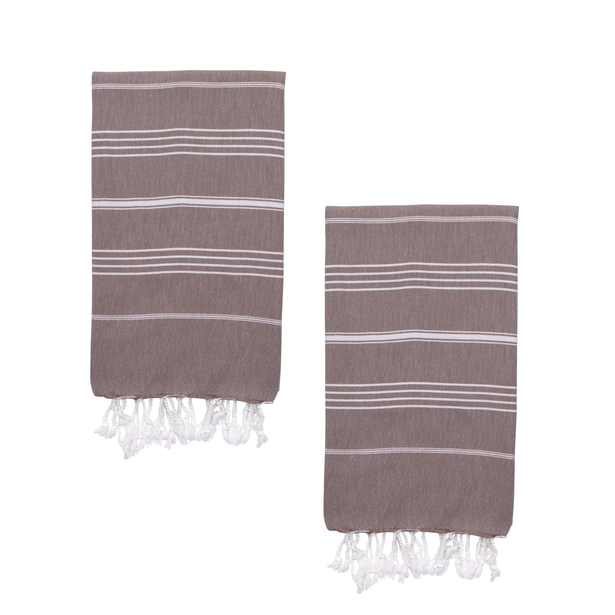 Palma Hammam Towels - Coffee - Set of 2