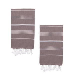 Palma Hammam Towels - Coffee - Set of 2