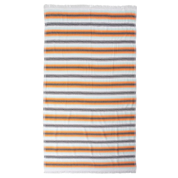 Playa Hammam Towel - Aqua / Orange