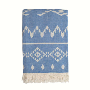 Blue Belize Hammam Towel - Travel & Beach Towel – Sand and Salt