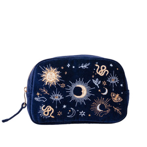 Elizabeth Scarlett boho mysticism makeup bag navy