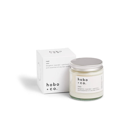 Hobo + Co - Rest Aromatherapy Essential Oil Scented Soy Candle