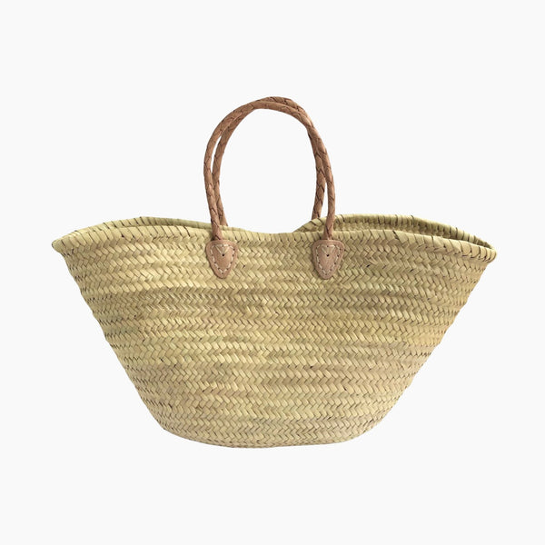 Plait Handle French Style Straw Basket