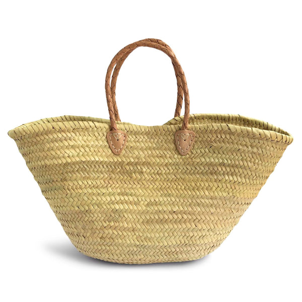 Plait Handle French Style Straw Basket