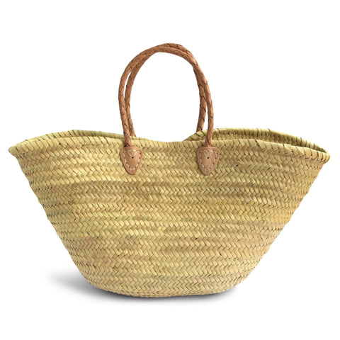 Plait Handle French Style Straw Basket