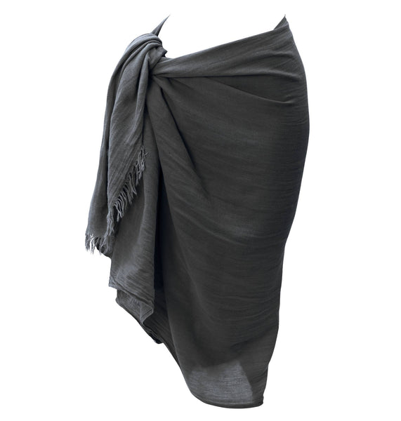 Cotton Gauze Sarong - Black