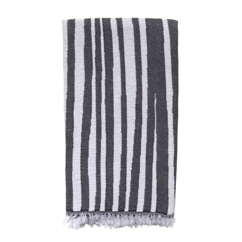 Wave Hammam Towel - Charcoal