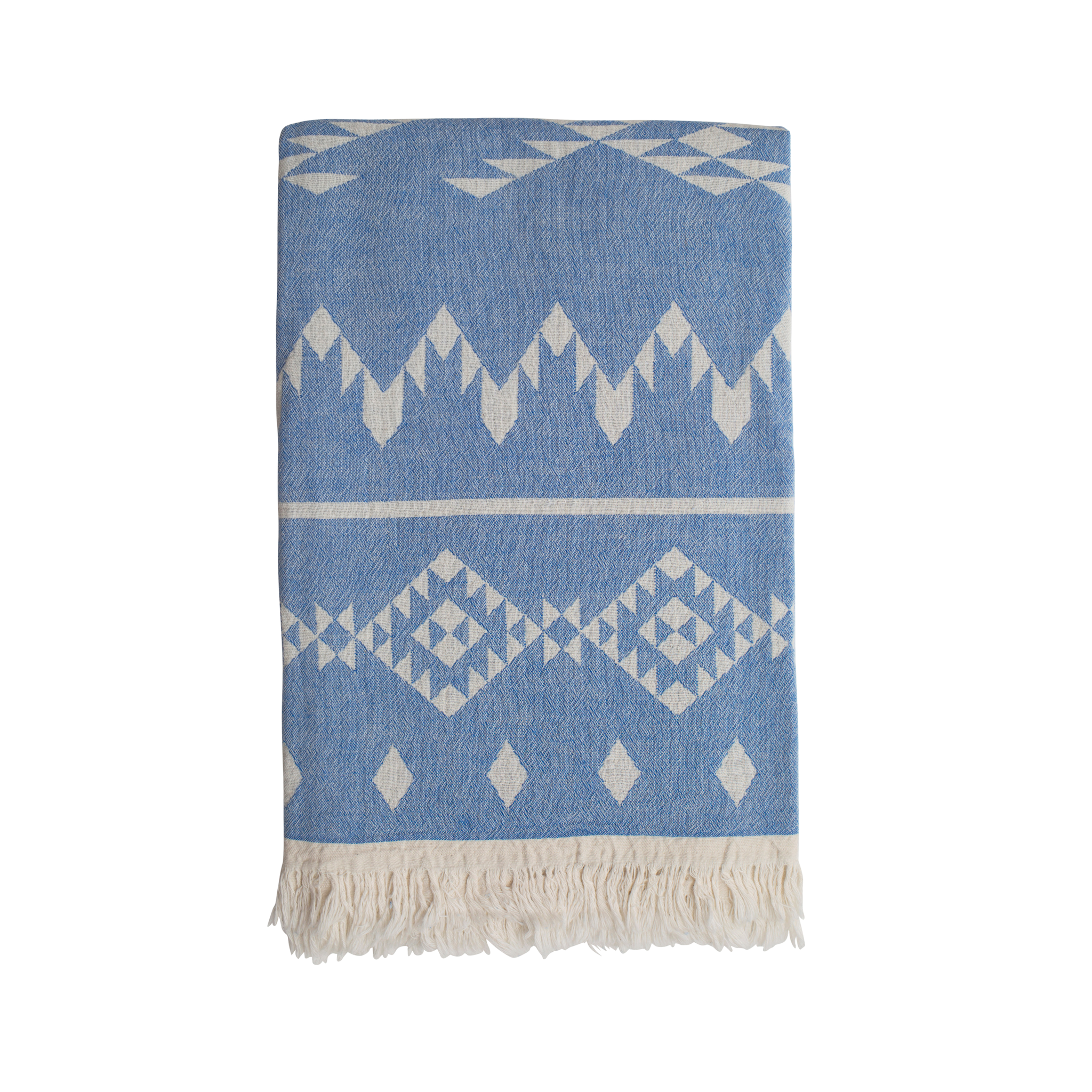 Image of Sand and Salt Belize Hammam Towel in Washed Blue.