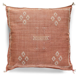 Cactus Silk Cushion Cover - Coral