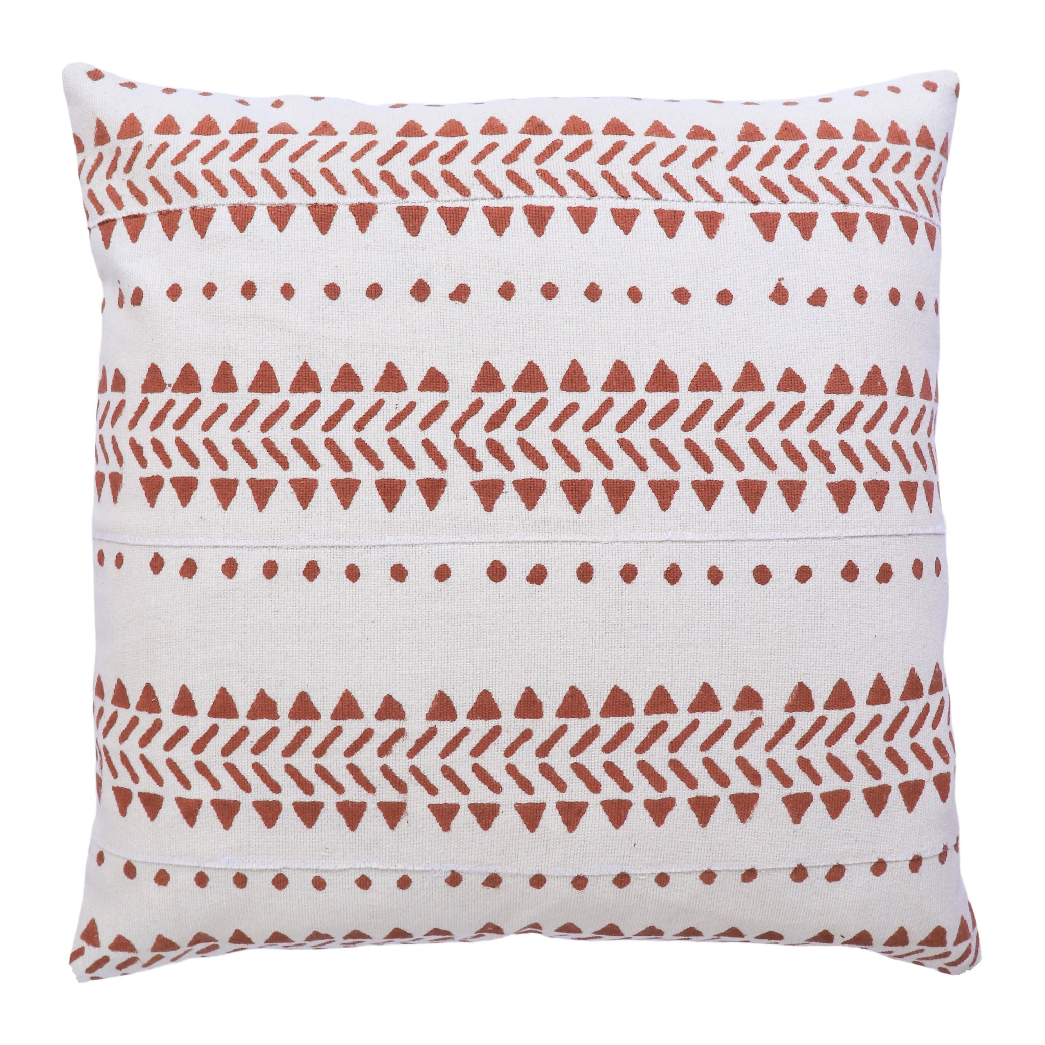 Desert Textured Cotton Cushion Cover - Paprika