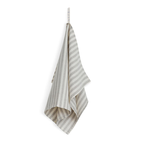 Linen Tales Kitchen Towel - Natural White Stripe