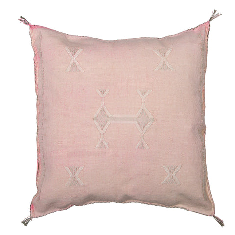 Cactus Silk Cushion Cover - Faded Pink