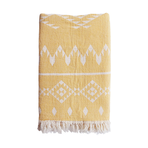 Belize Hammam Towel - Washed Yellow